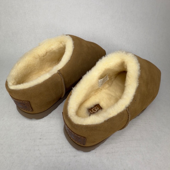 UGG Pumped Slide Chestnut Suede Comfort Womens Slippers Size 9 - Picture 10 of 13